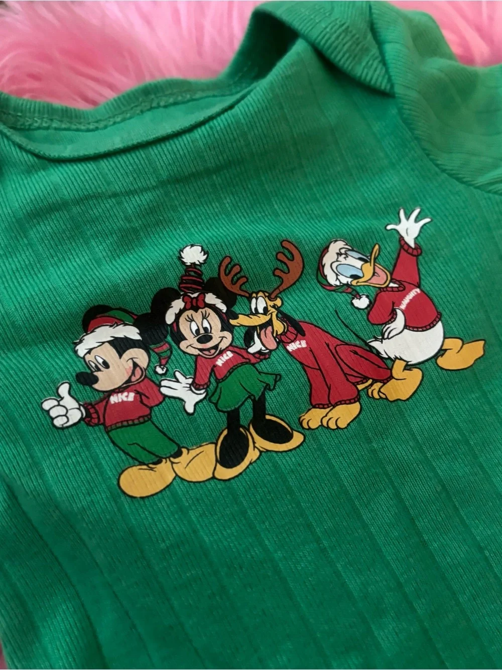 Disney Baby Newborn Christmas Character Bodysuit